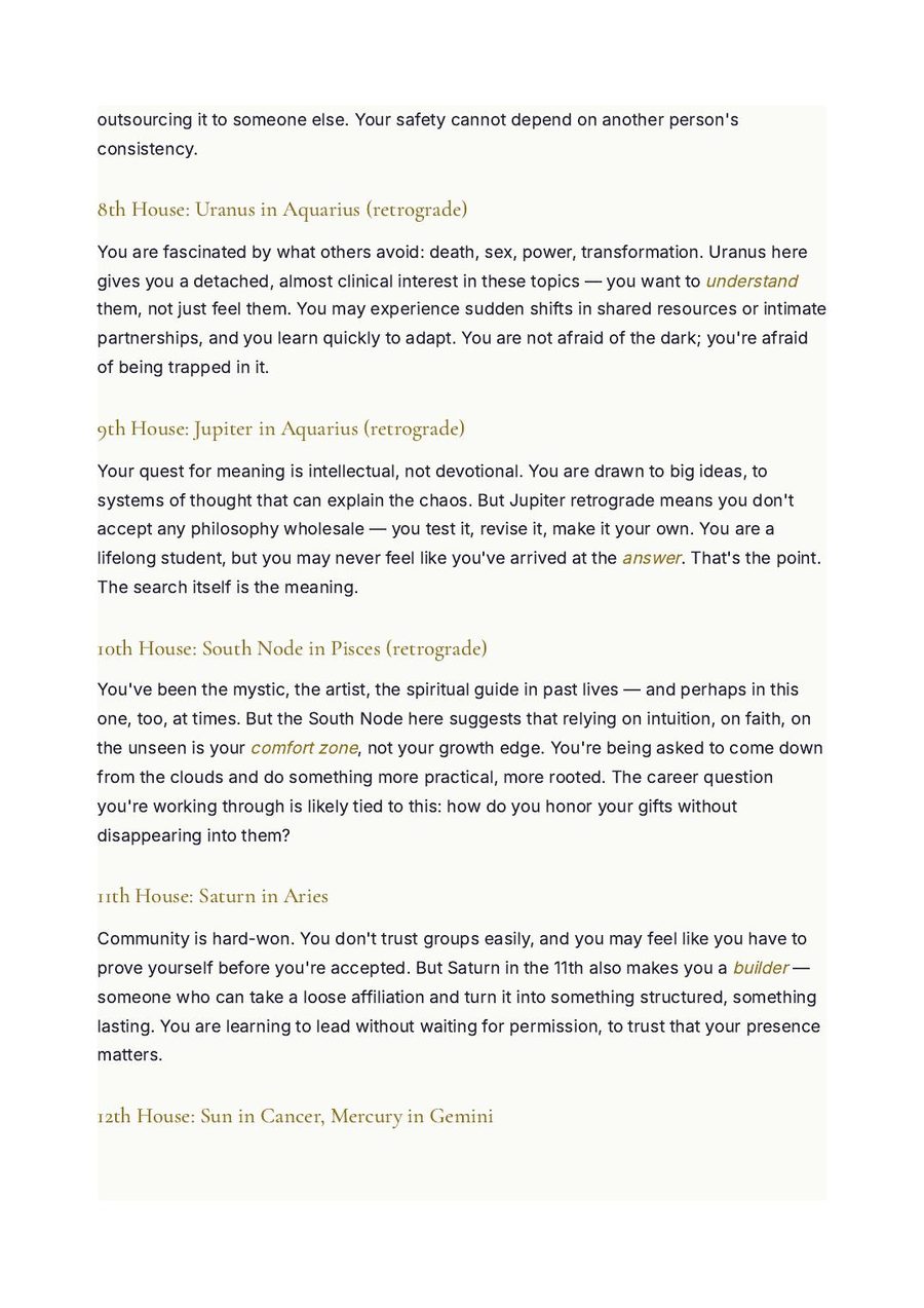 Sample Soul Blueprint page — The Long Game